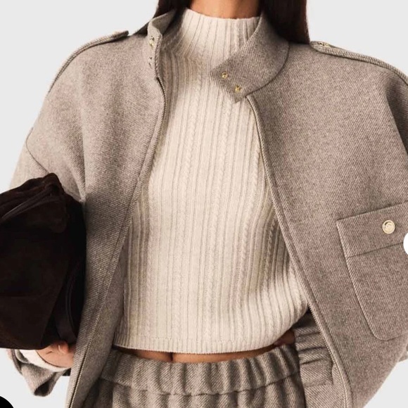 MAJE Binera Mixed Wool Jacket - Picture 4 of 7